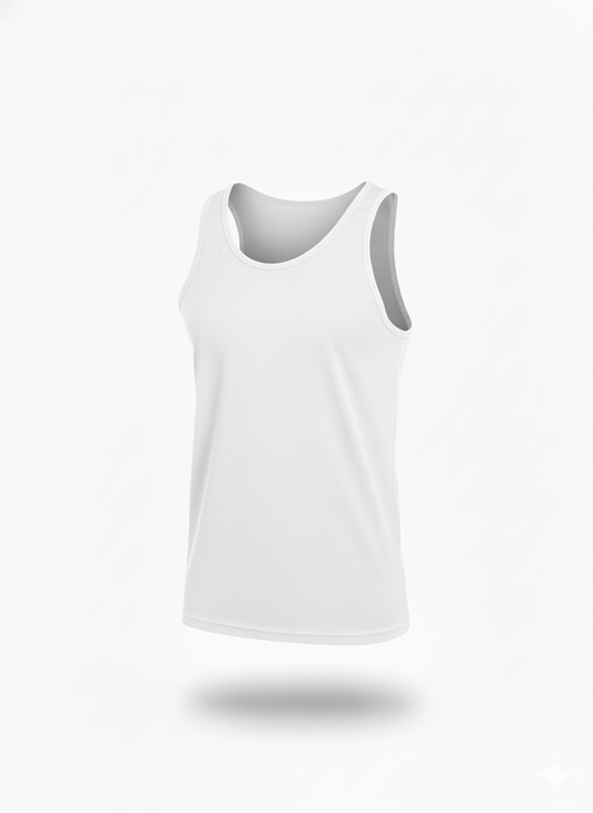 White Débardeur – Bretelles Classiques (100 % Coton)