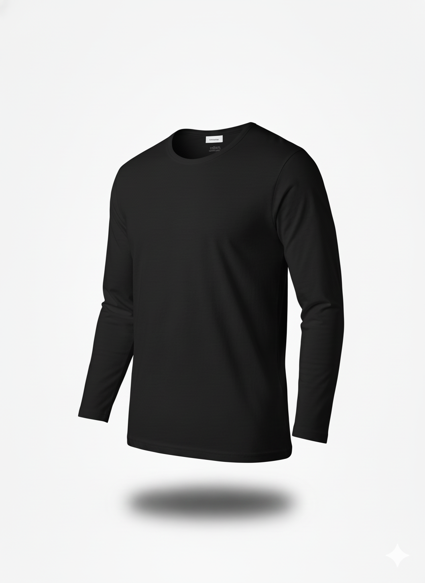 White T-shirt d’intérieur – Manche longue (100% coton) White