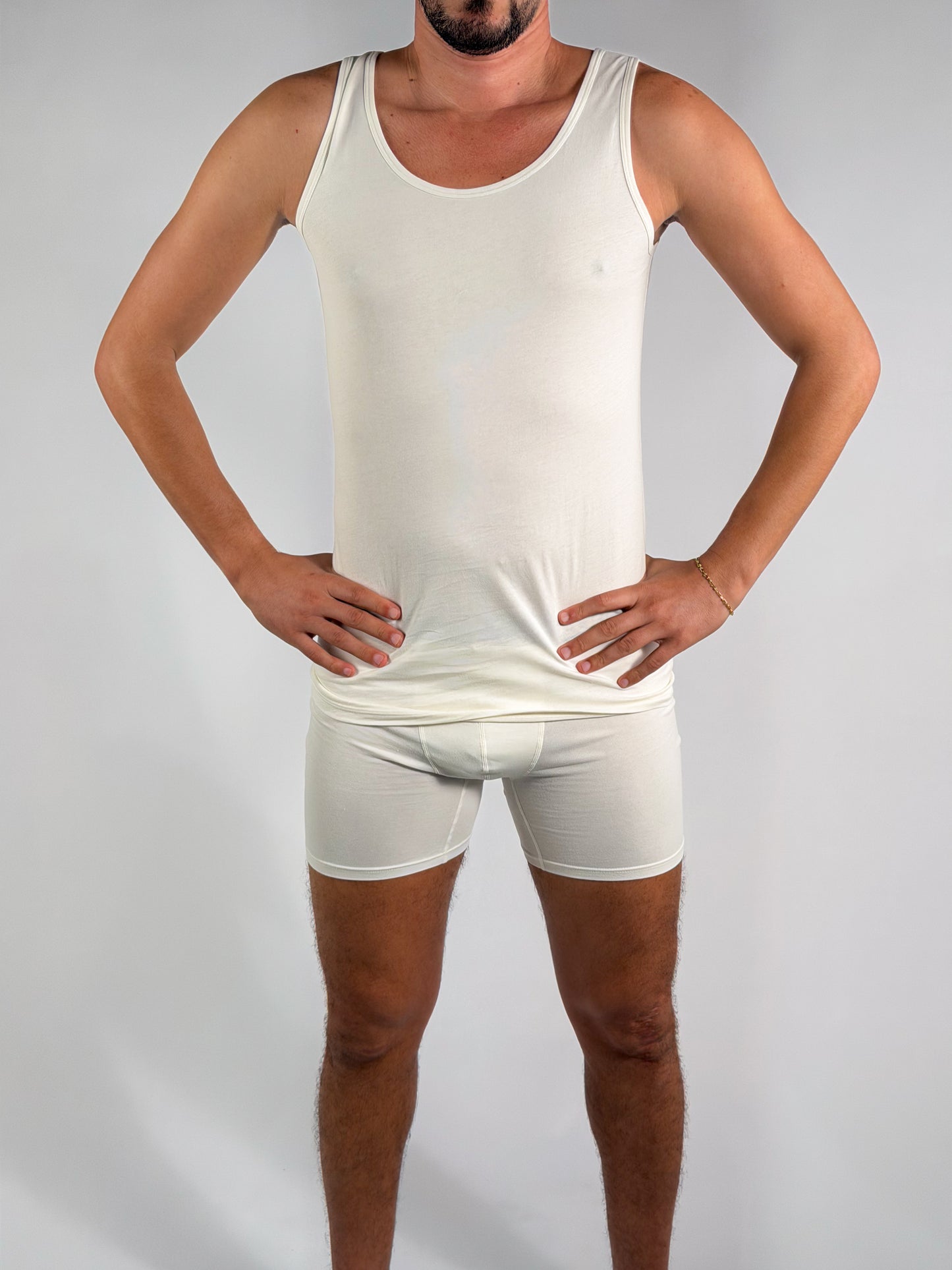 White Débardeur – Bretelles Classiques (100 % Coton)