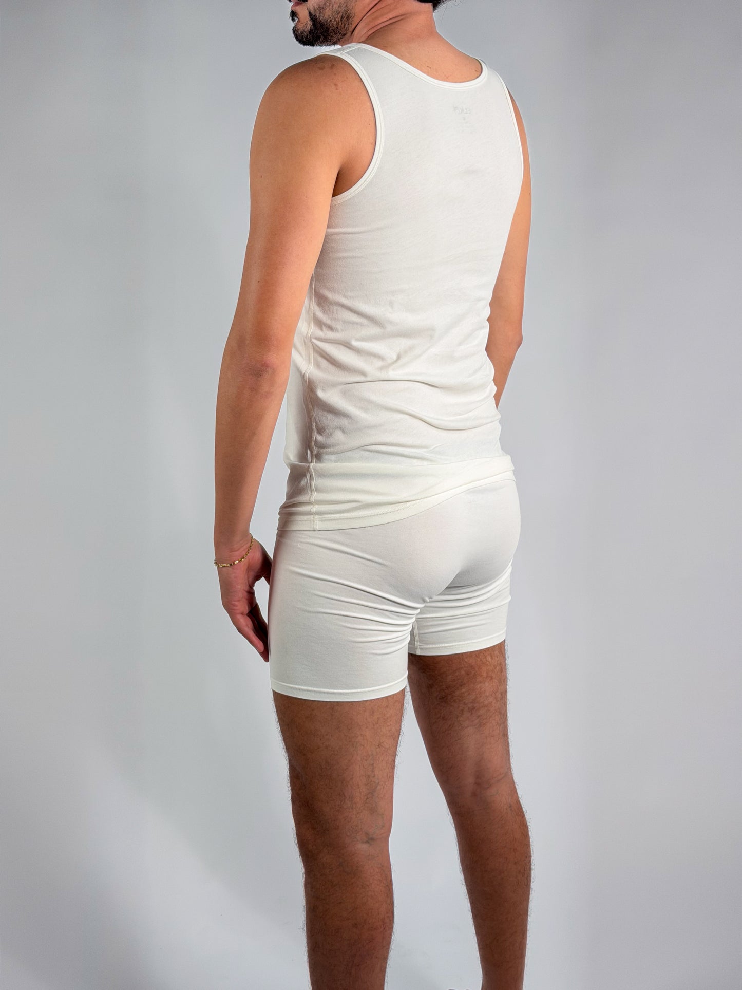 White Débardeur – Bretelles Classiques (100 % Coton)