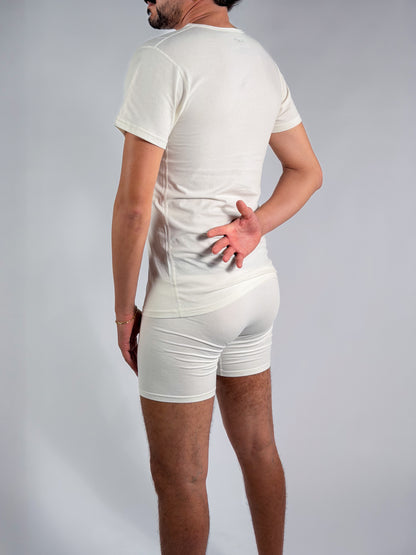 White T-shirt d’intérieur – Col rond (100% coton)