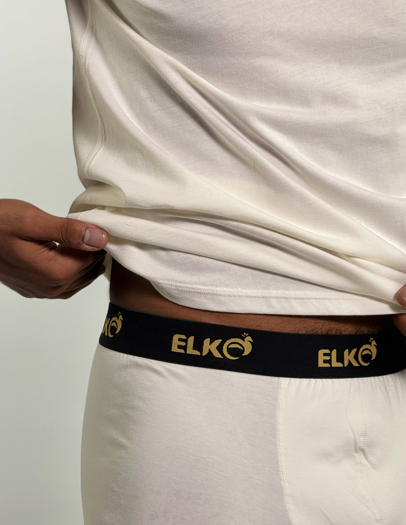 White T-shirt d’intérieur – Col en V (100% coton)