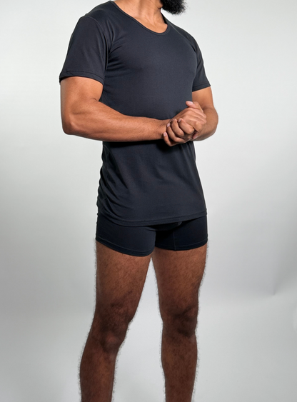 White T-shirt d’intérieur – Col rond (100% coton)