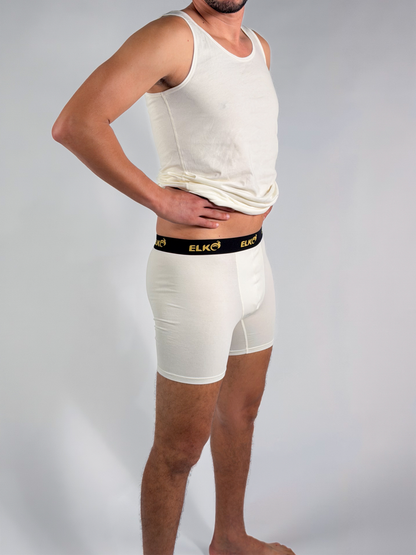 L’Alpaga – Boxer Long (96 % Coton) White