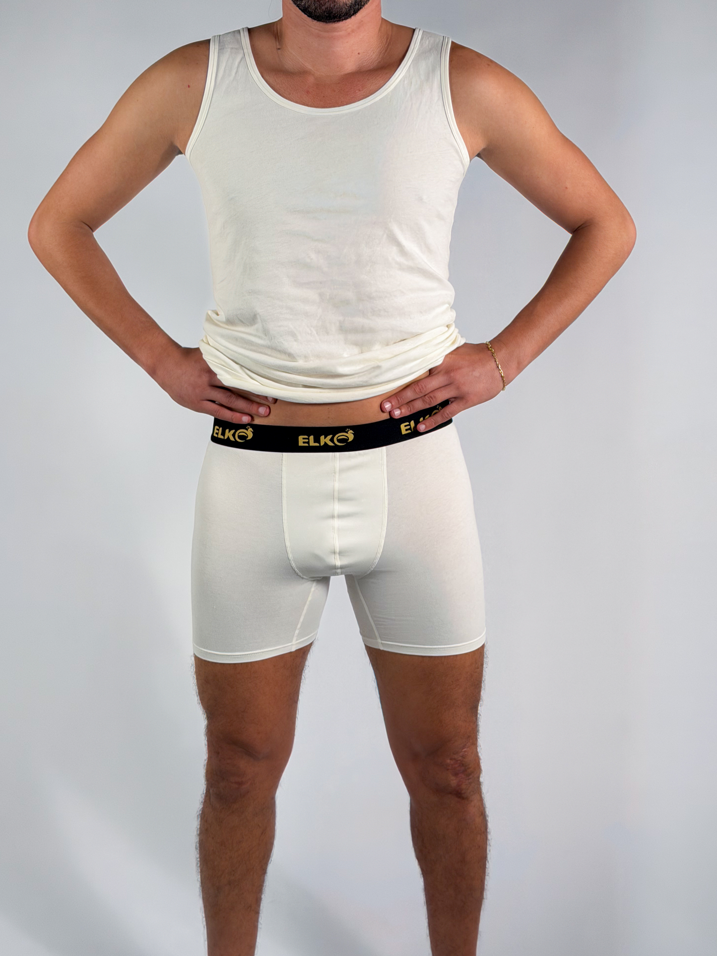 L’Alpaga – Boxer Long (96 % Coton) White