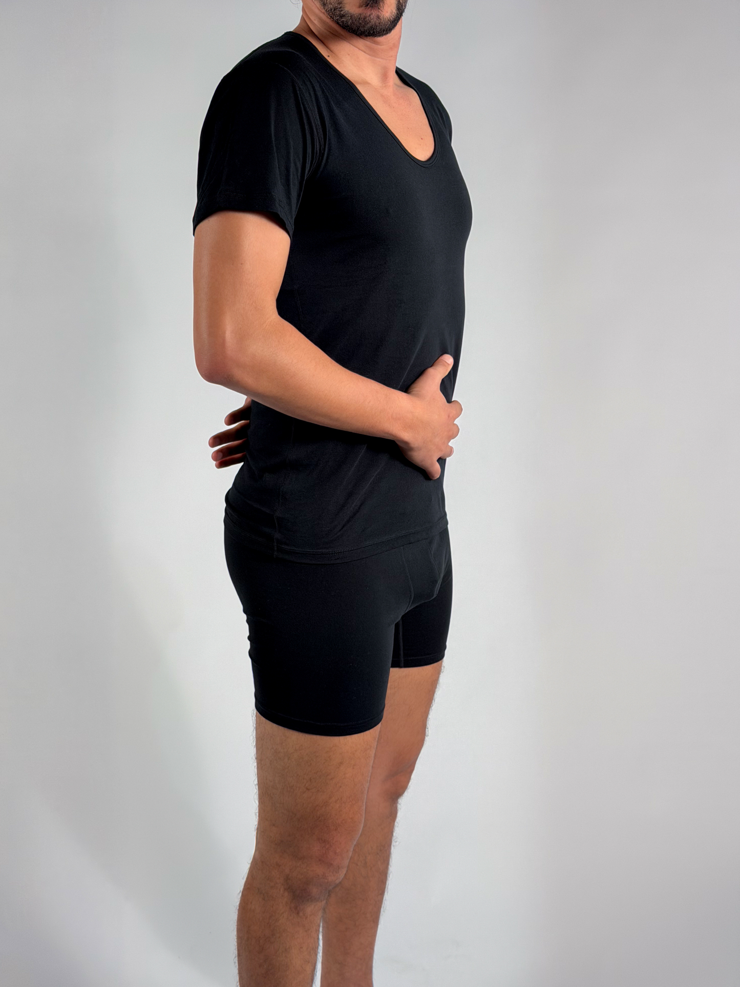 White T-shirt d’intérieur – Col en V (100% coton)